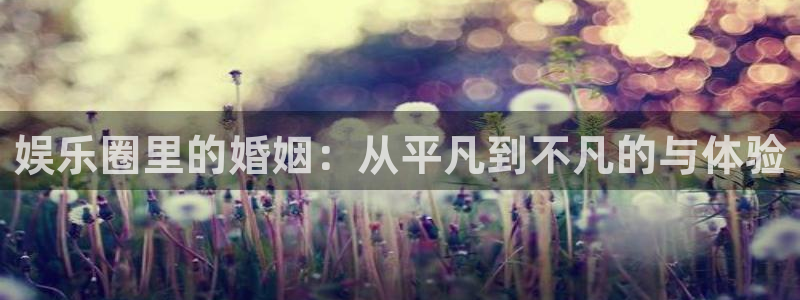 耀世娱乐app入口：娱乐圈里的婚姻：从平凡到不凡的与体验